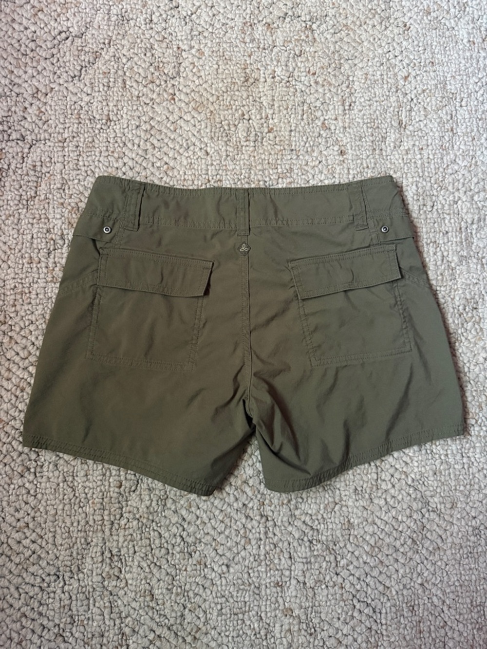 Prana Olive Green Utility Mid-Rise Shorts - Picture 3 of 6